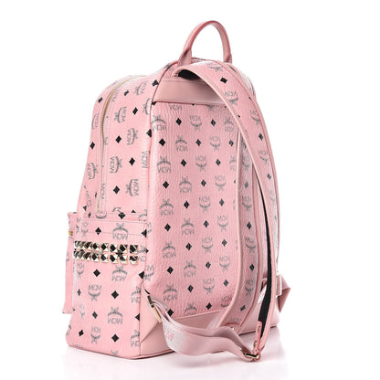MCM Visetos Medium Side Studs Stark Backpack Pink 3 of 11