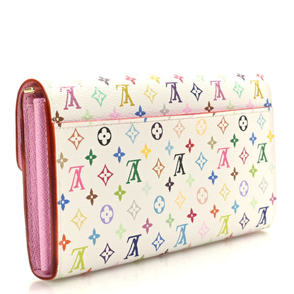 Louis Vuitton Monogram Multicolor Sarah Wallet NM White Litchi 3 of 7