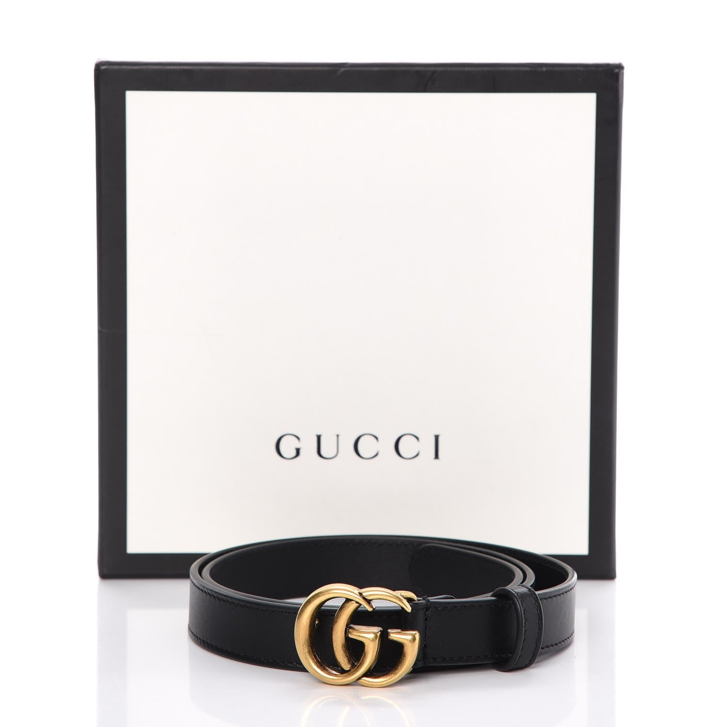 Gucci Calfskin Double G 20mm Belt 75 30 Black 7 of 7