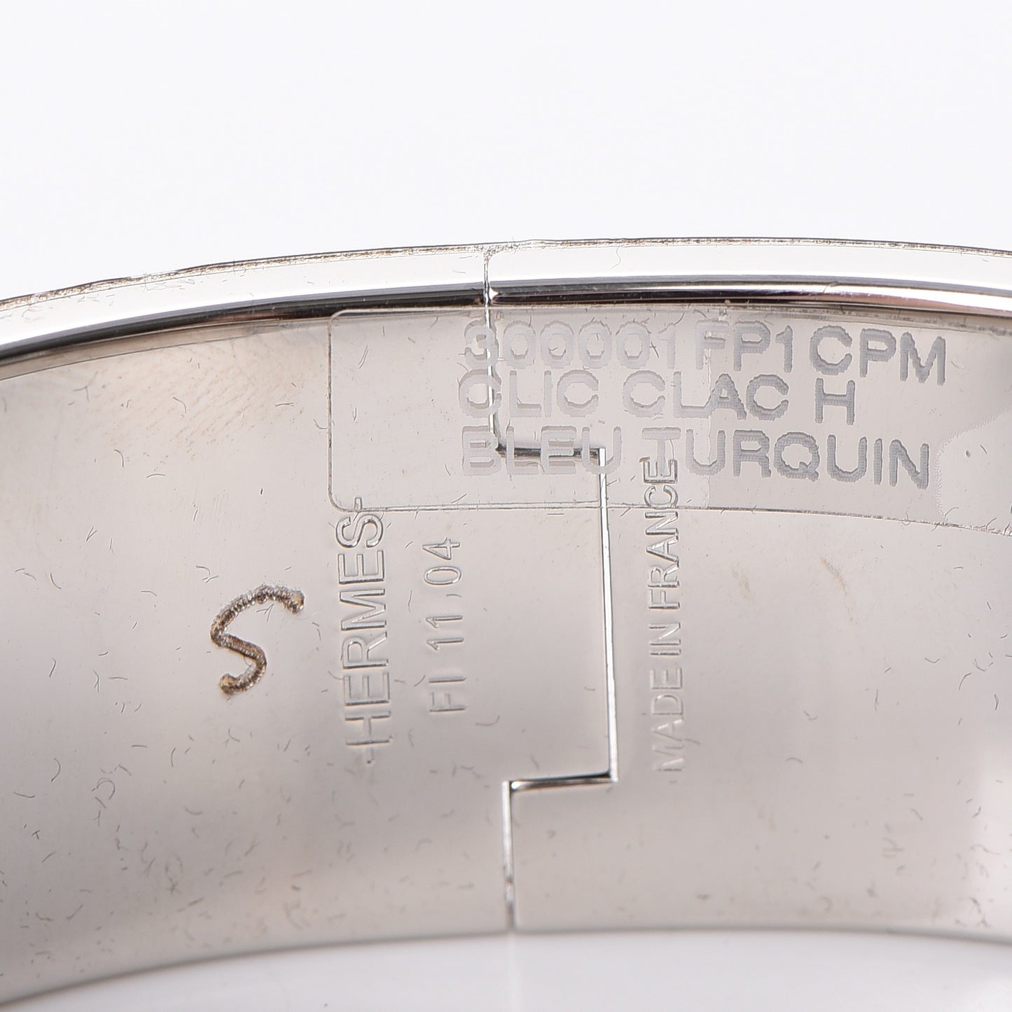 Enamel Wide Clic Clac H Bracelet PM Bleu Turquin