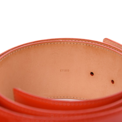 Louis Vuitton Patent LV Facettes Belt 85 34 Orange Sunset 6 of 8