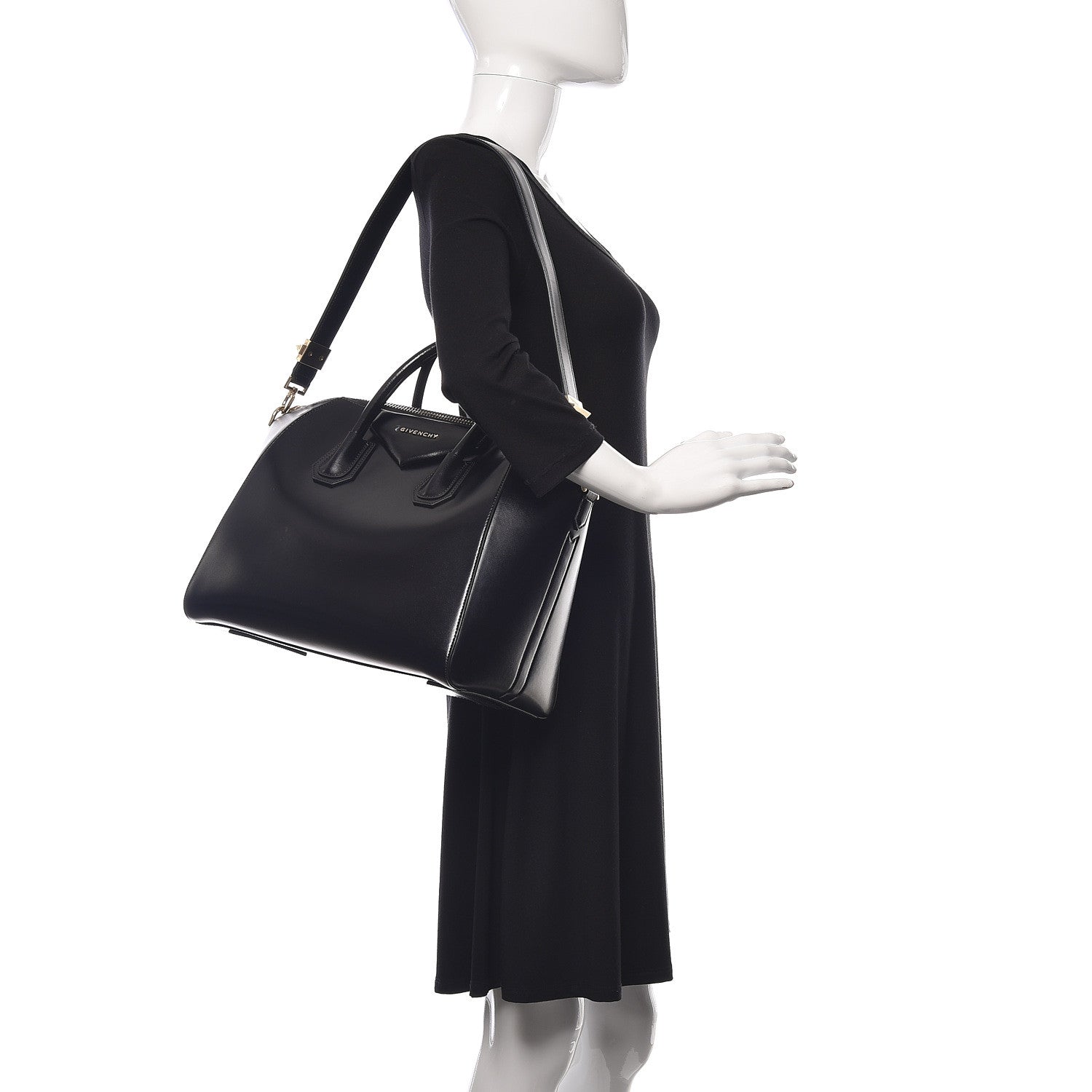 Givenchy Shiny Lord Calfskin Medium Antigona Black 2 of 14