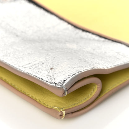 Proenza Schouler Metallic Lambskin Lunch Bag Clutch Banana Silver 9 of 9