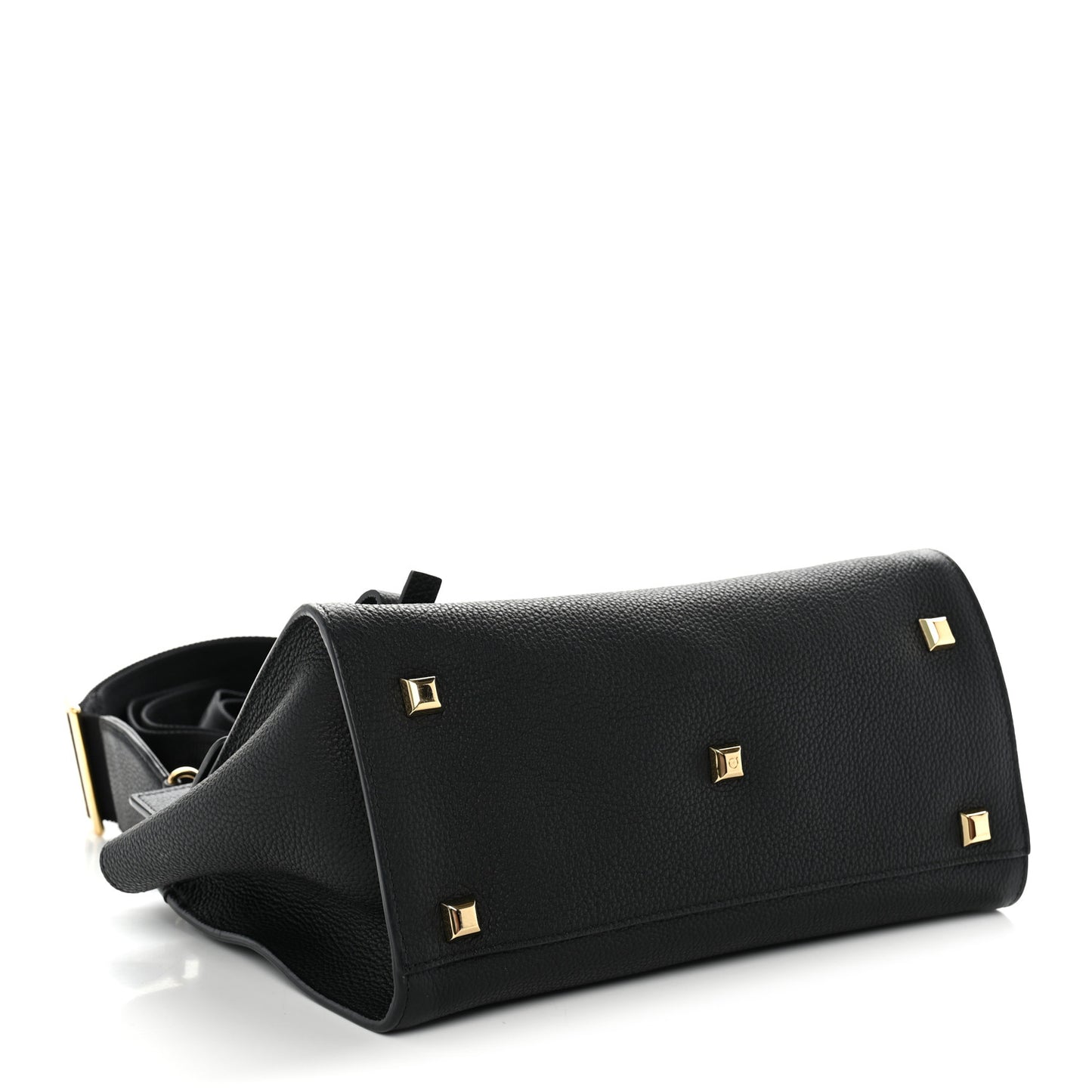 Calfskin Medium Studio Soft Bag Black