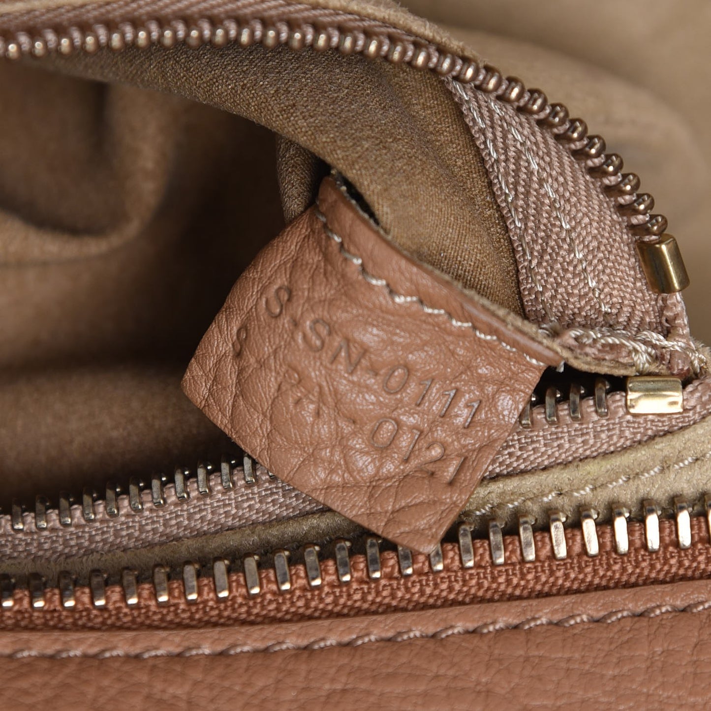 Pebbled Calfskin Micro Luggage Camel