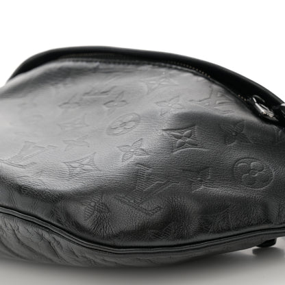 Louis Vuitton Calfskin Monogram Shadow Discovery Bumbag Black 10 of 12