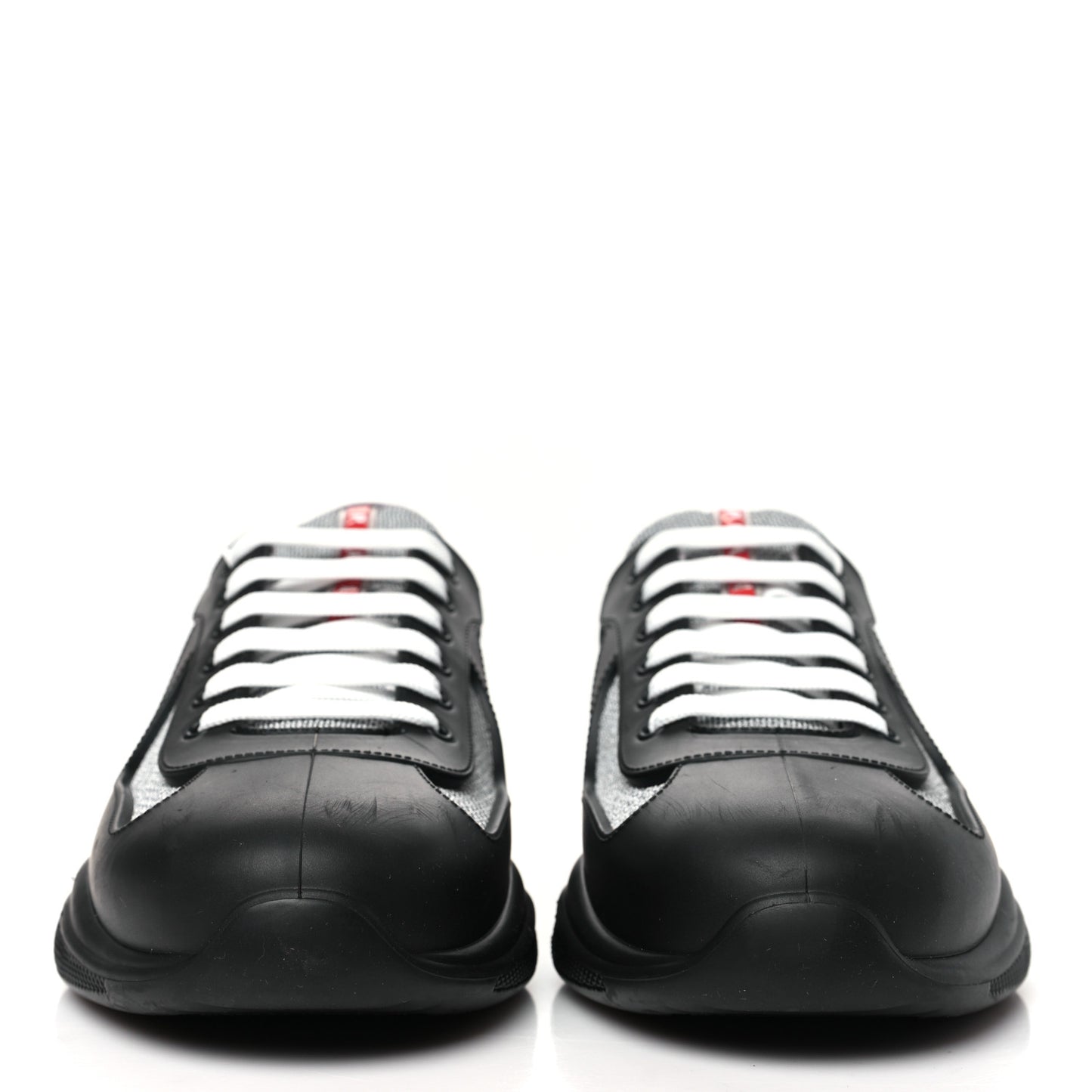 Soft Rubber Mesh Mens America's Cup Sneakers 45 Black Argento
