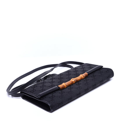 Gucci Monogram Bamboo Bar Clutch Black 4 of 11