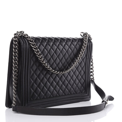 Chanel Lambskin Quilted Large Boy Flap Black 4 of 15