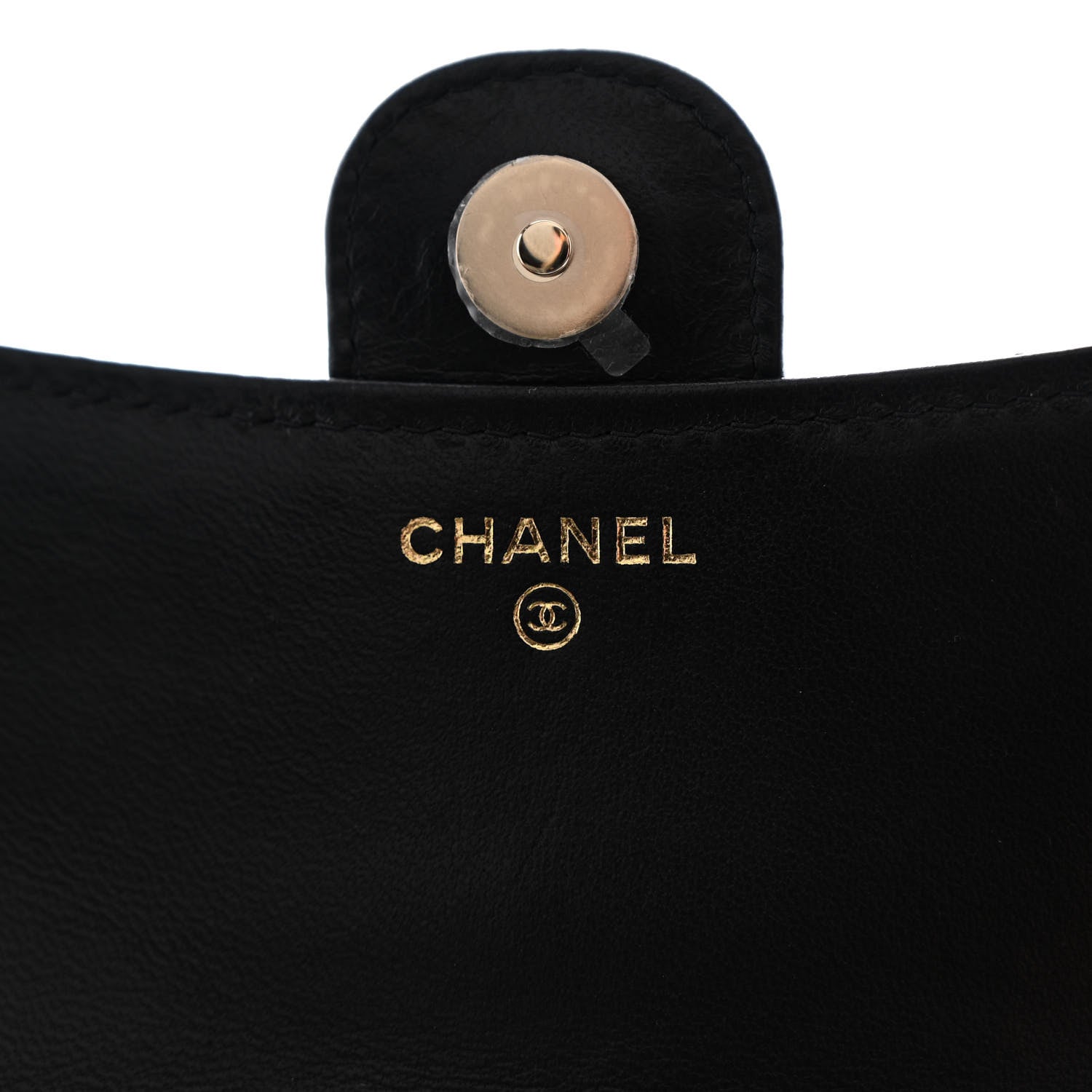Chanel Lambskin Quilted Flap Phone Holder With Chain Black 7 of 13