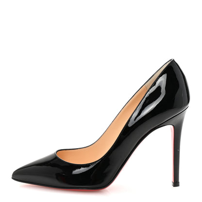 Christian Louboutin Patent Pigalle Follies 100 Pumps 38 Black 1 of 9