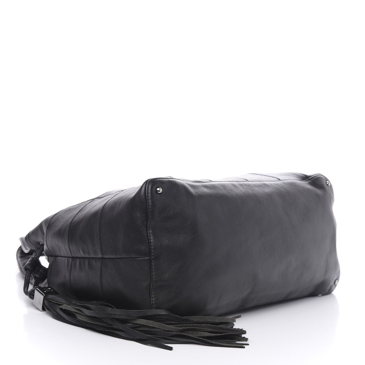 Chanel Calfskin Square Stitched Tassel Bag Black 4 of 11