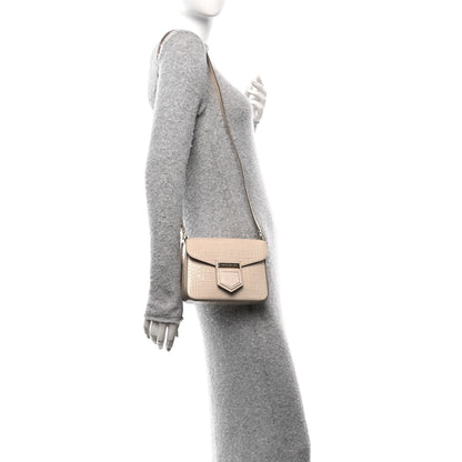 Givenchy Calfskin Crocodile Embossed Mini Nobile Shoulder Bag Nude Pink 2 of 9