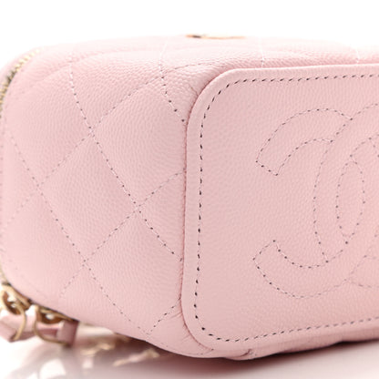 Chanel Caviar Quilted Mini Vanity Case With Chain Light Pink 9 of 11