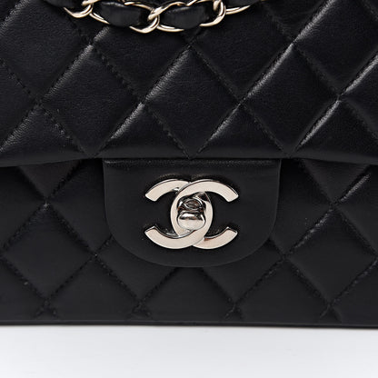 Chanel Lambskin Quilted Medium Double Flap Black 10 of 16