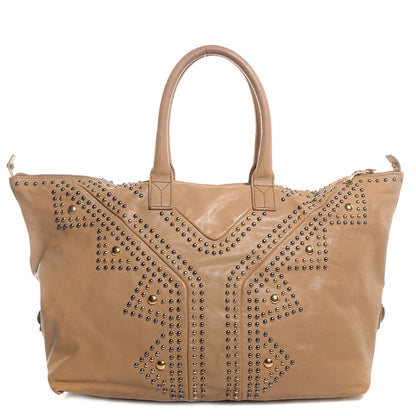 Saint Laurent Calfskin Studded Sac Y Rock Beige 1 of 8