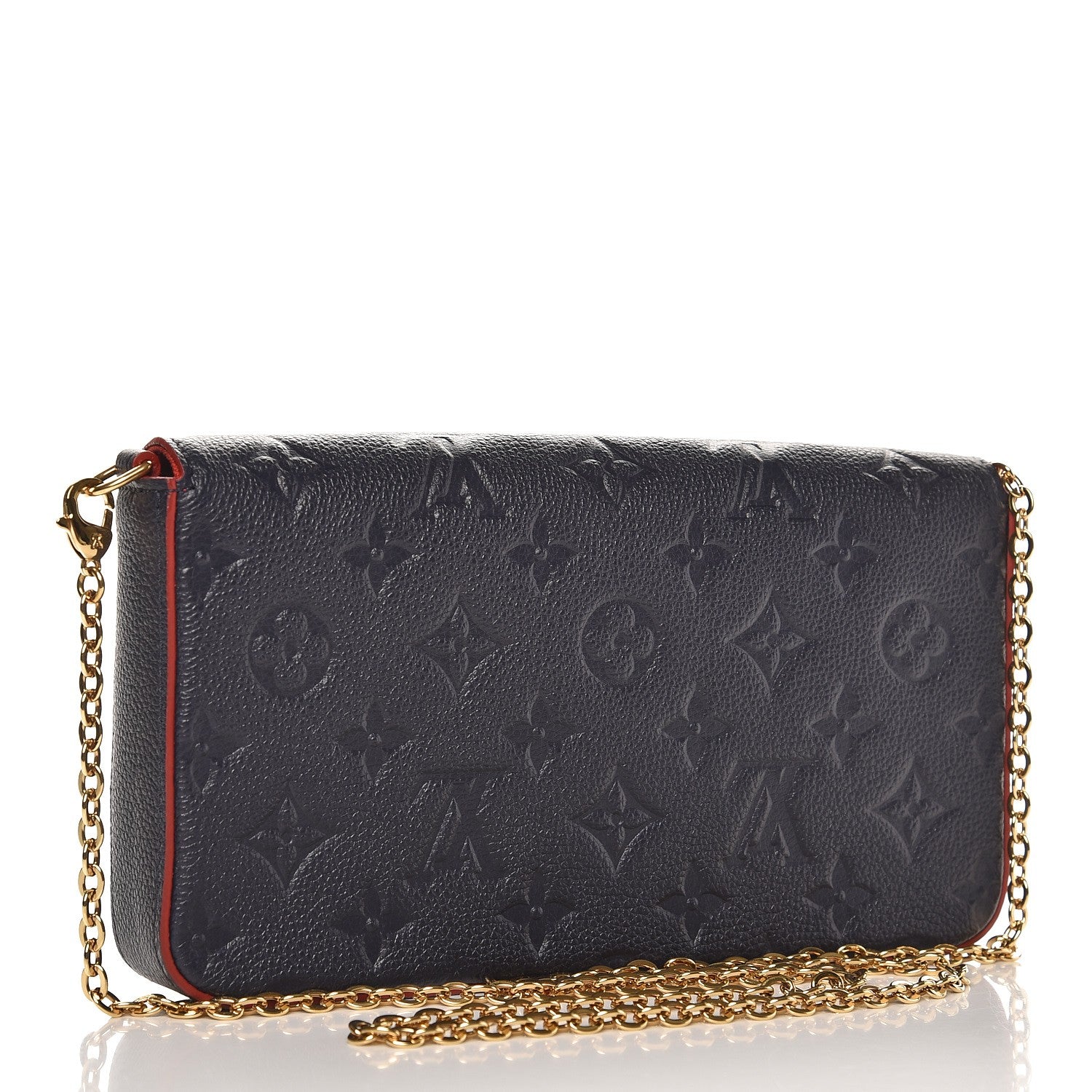 Louis Vuitton Empreinte Pochette Felicie Chain Wallet Marine Rouge 3 of 10