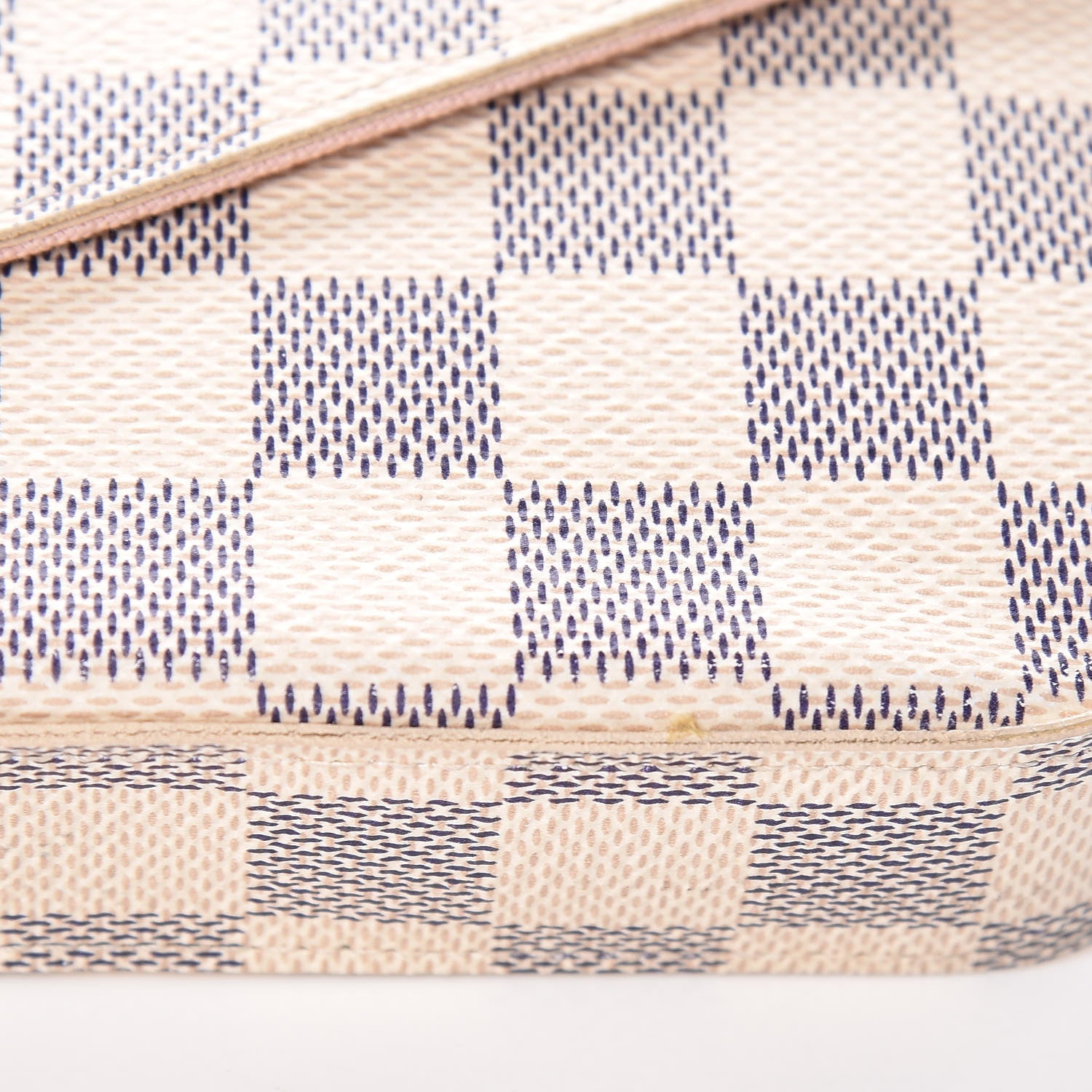Louis Vuitton Damier Azur Pochette Felicie Chain Wallet Rose Ballerine 15 of 16