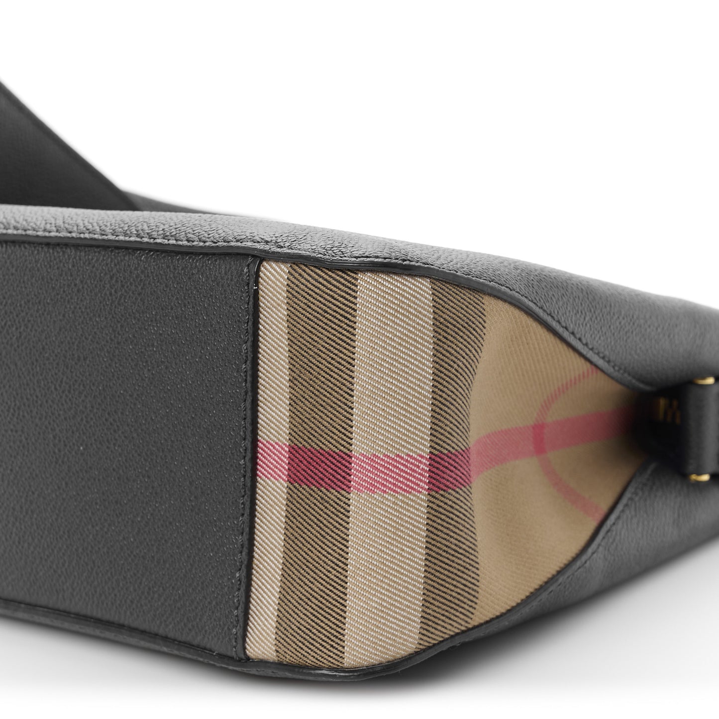 Soft Grain Calfskin House Check Small Helmsley Crossbody Blue Carbon