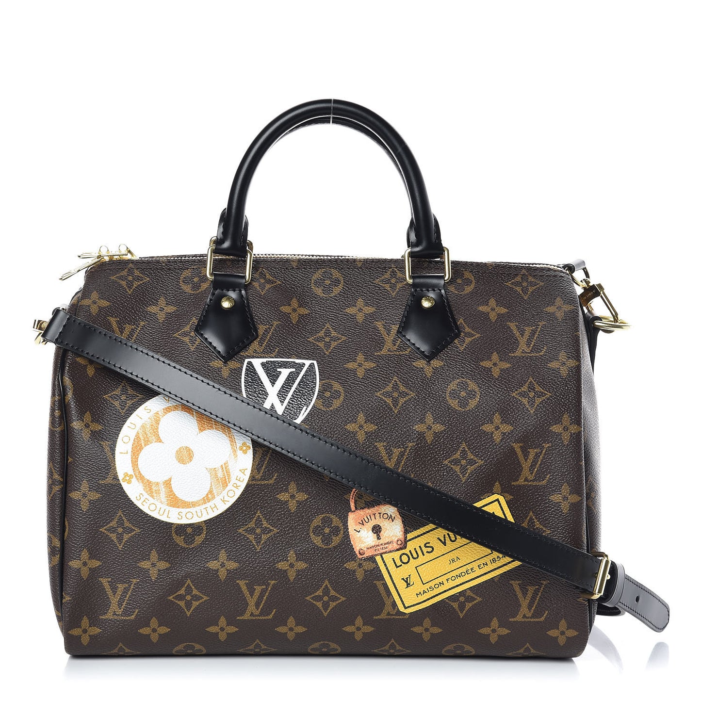 Monogram My World Tour Speedy Bandouliere 30 Black