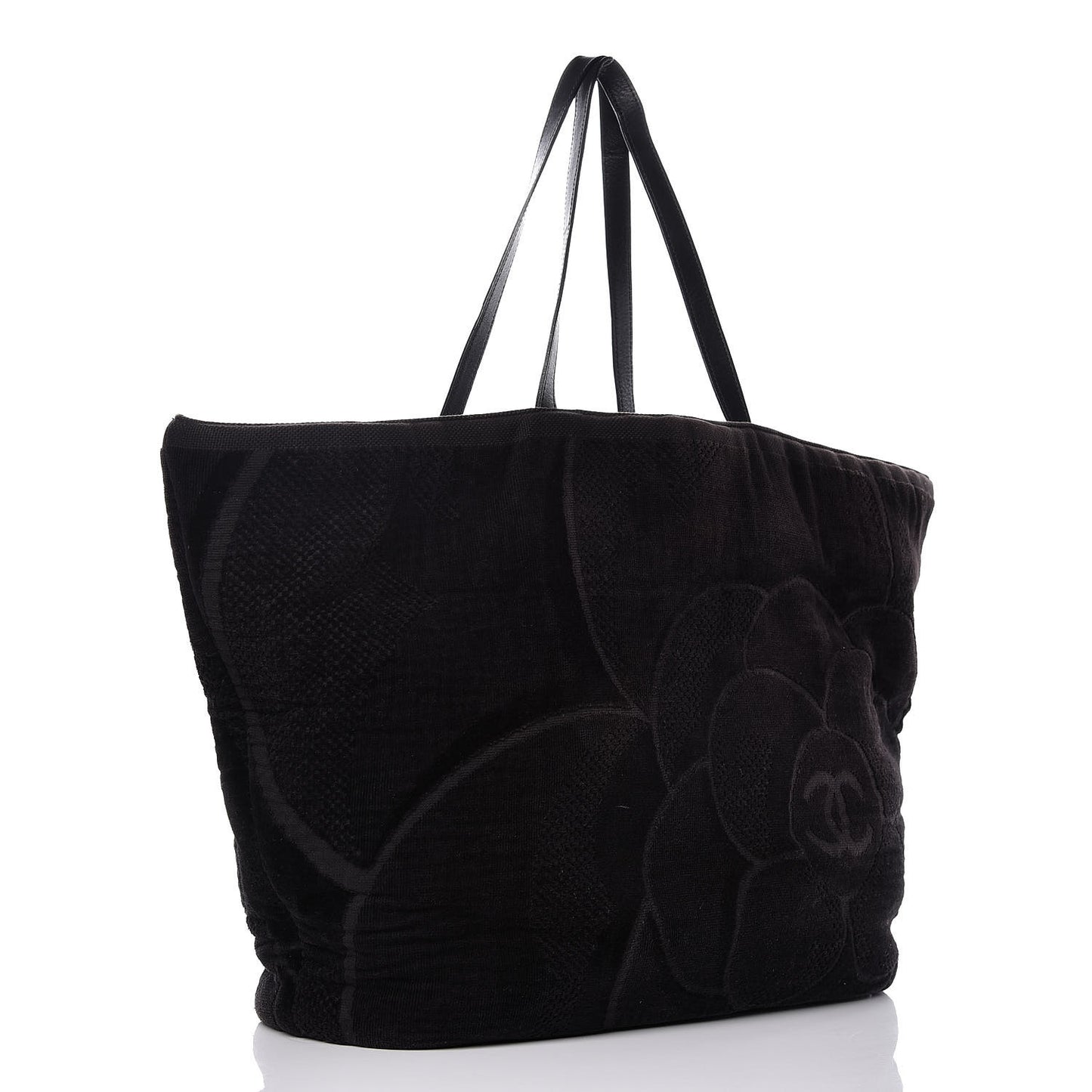 Terry Cotton CC Beach Tote Towel Set Black