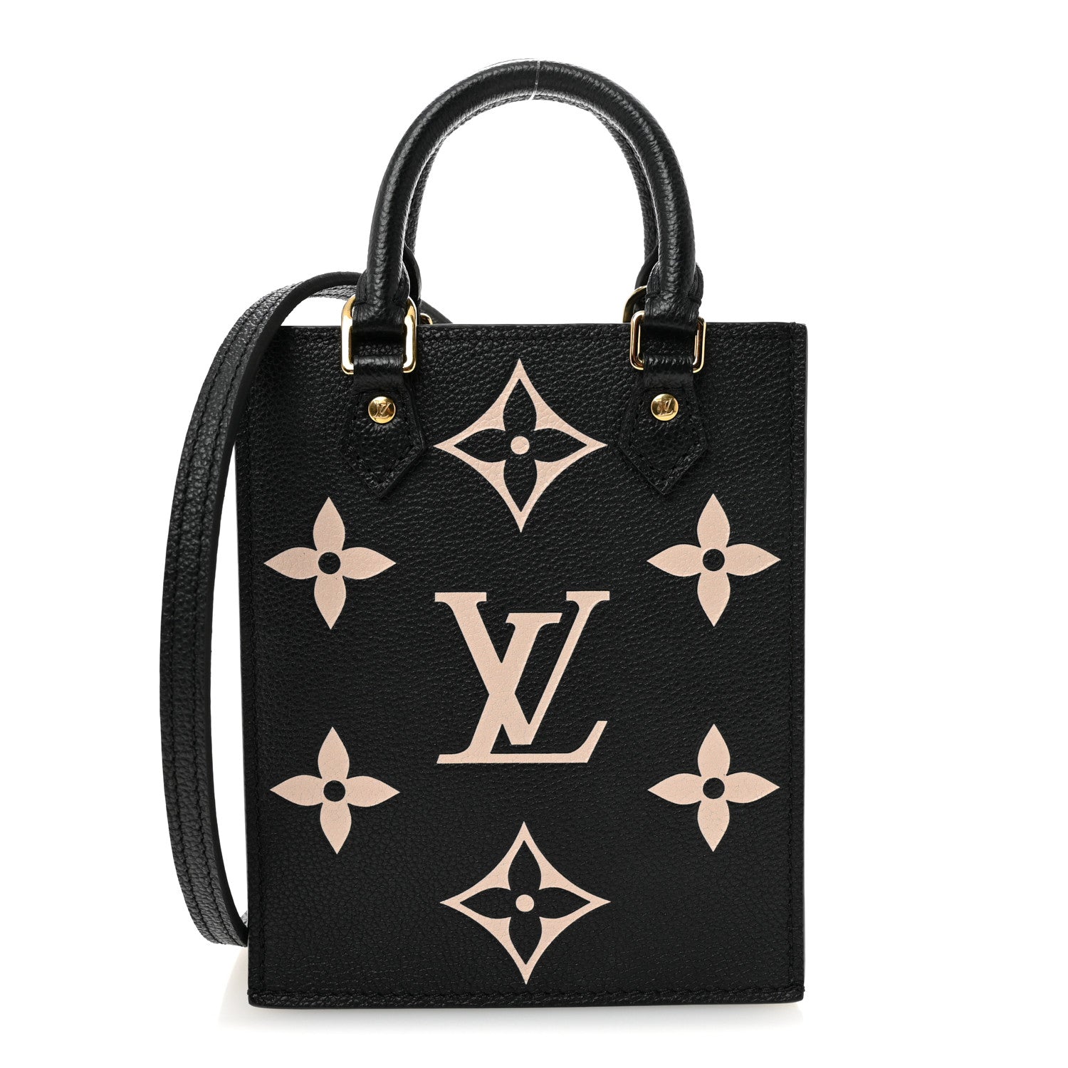 Louis Vuitton Empreinte Monogram Giant Petit Sac Plat Black Beige 1 of 9