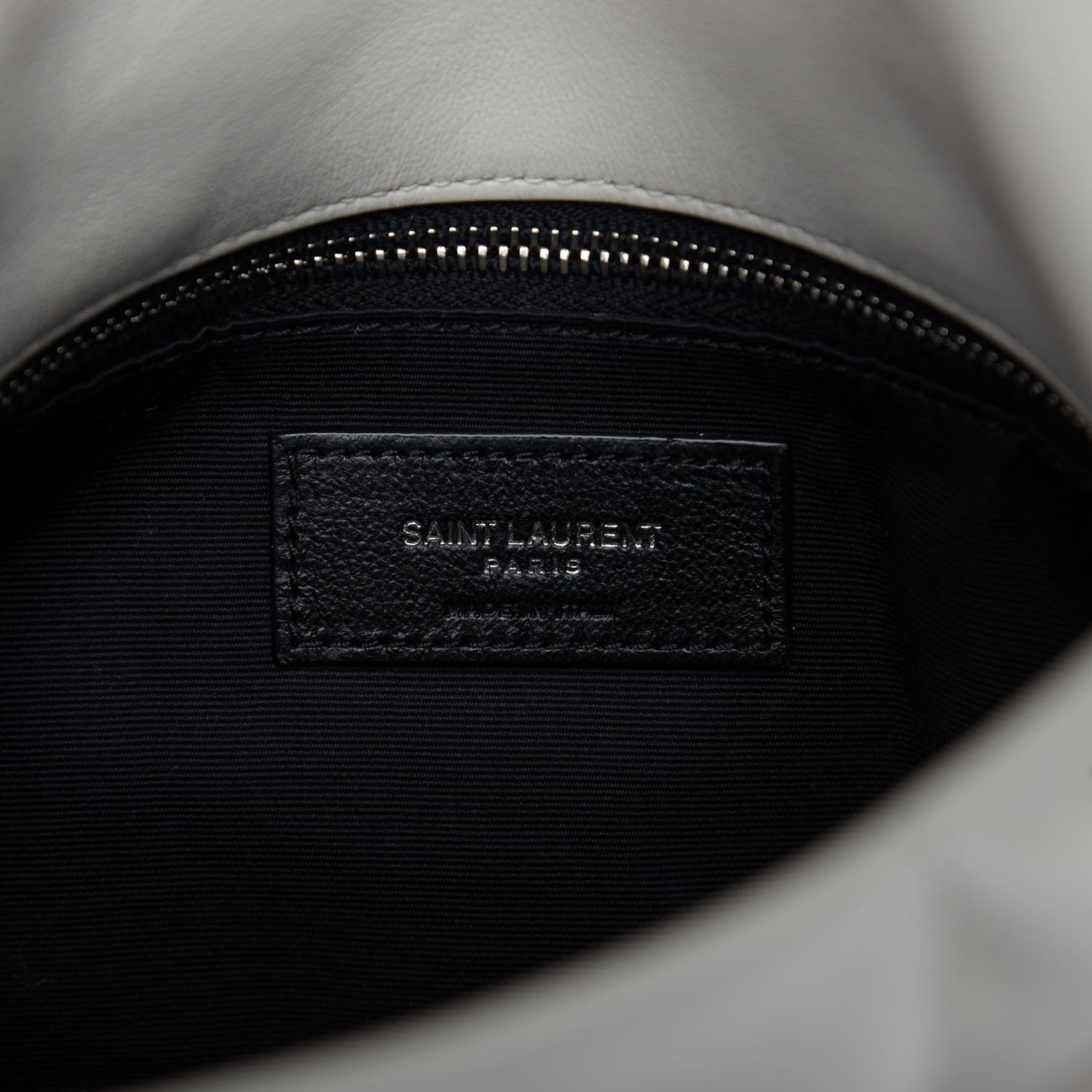 Saint Laurent Lambskin Quilted Small Loulou Puffer Monogram Chain Satchel Blanc Vintage 9 of 10