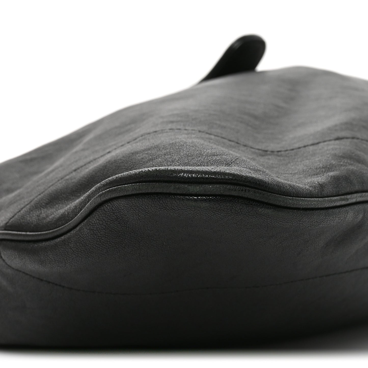Goatskin Monochrome Large Aphrodite Shoulder Bag Black
