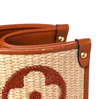 Louis Vuitton Raffia Calfskin Monogram Giant Onthego GM Tan 20 of 21