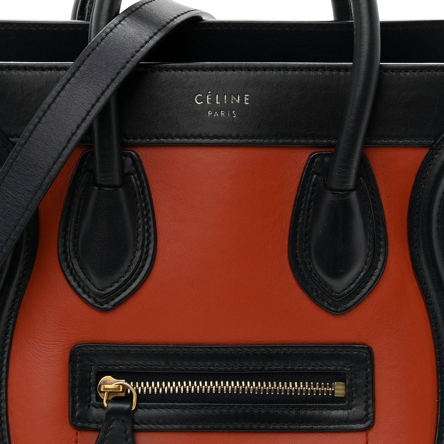 Smooth Calfskin Nano Tri-Color Luggage Brick