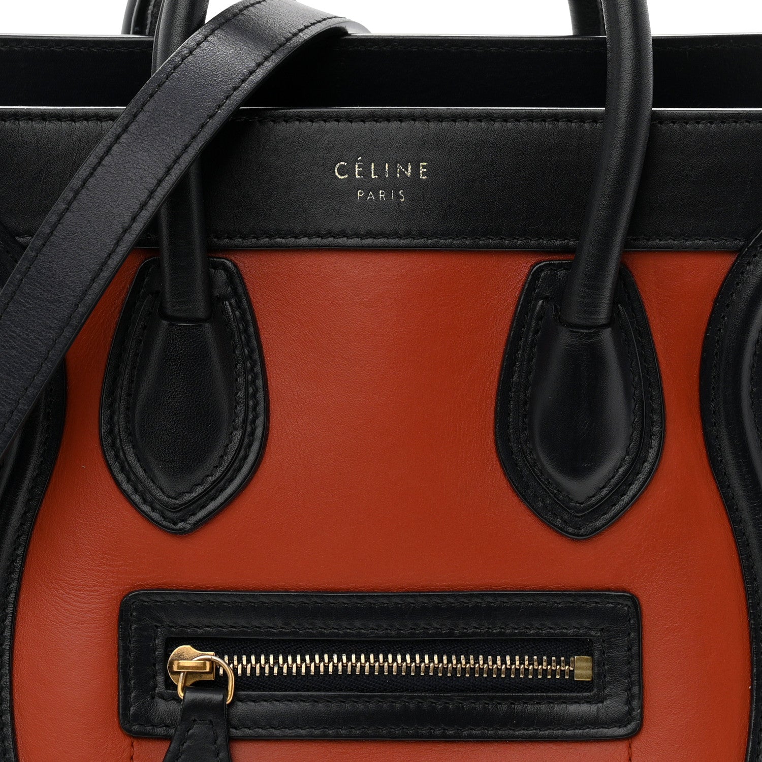 Celine Smooth Calfskin Nano Tri-Color Luggage Brick 7 of 9