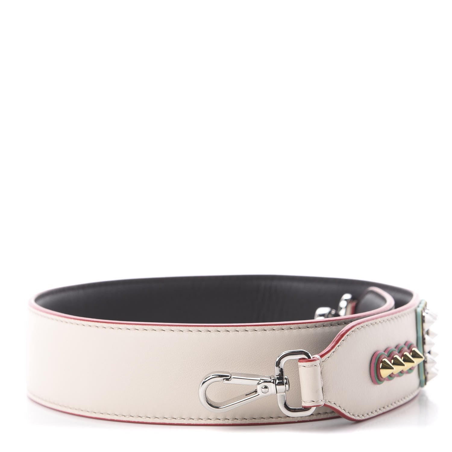Fendi Vitello Dolce Fun Fair Metal Studded Strap You Camelia Multicolor 5 of 9