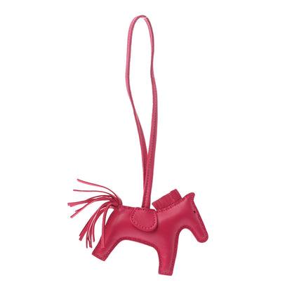 Hermes Milo Lambskin Grigri Rodeo Horse Bag Charm PM Rose Mexico 3 of 5