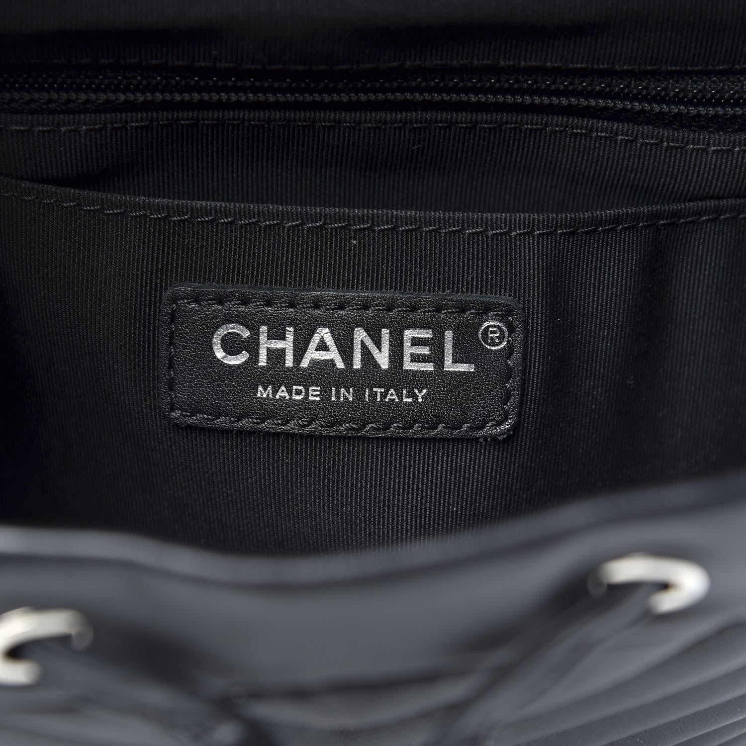 Chanel Calfskin Chevron Quilted Small Urban Spirit Backpack Black 5 of 11