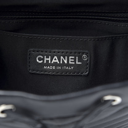 Chanel Calfskin Chevron Quilted Small Urban Spirit Backpack Black 5 of 11