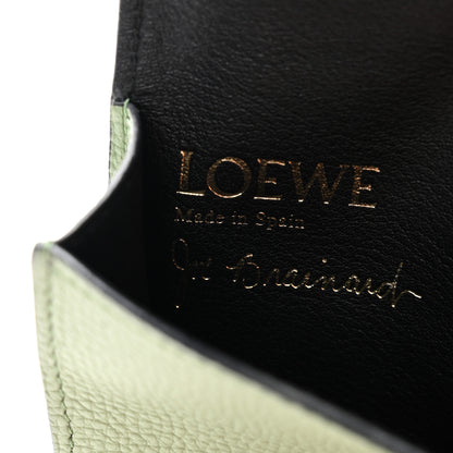 Loewe Pebble Grain Calfskin Pansies Print Coin Cardholder Rosemary 6 of 6