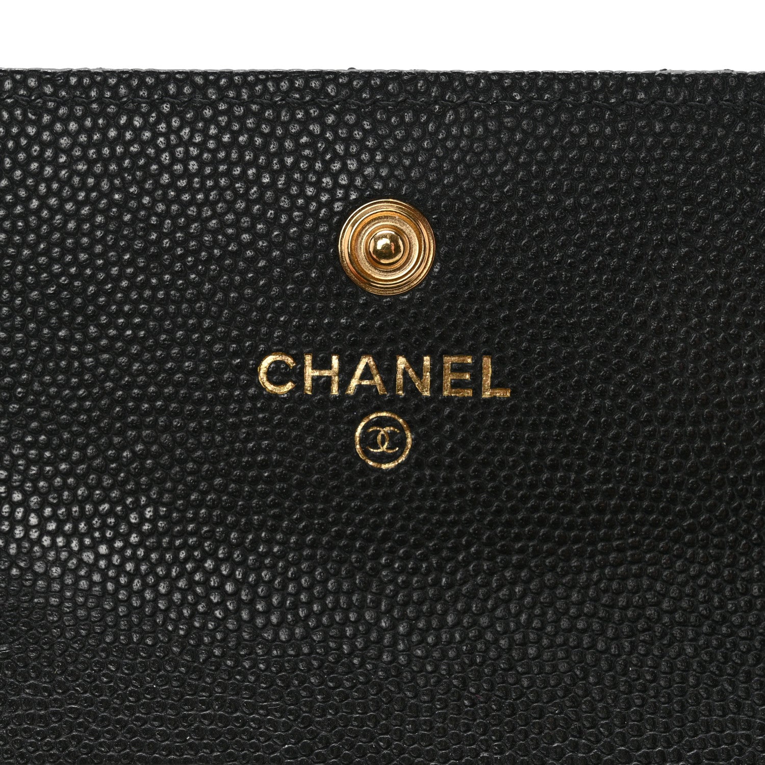 Chanel Caviar Quilted Enamel Coco Casino Flap Card Holder Wallet Black 6 of 10