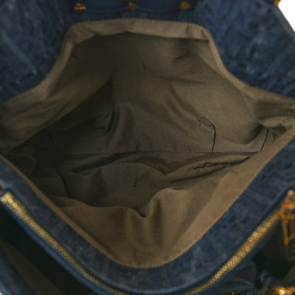 Fendi Denim Zucca Mia Tote Blue 5 of 11