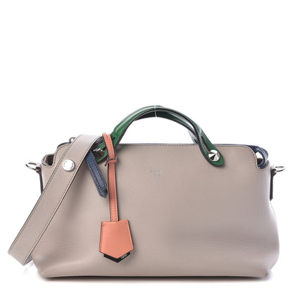 Fendi Vitello Dolce 4 Color Medium By The Way Boston Bag Grigio Polvere Emerald Multicolor 1 of 10
