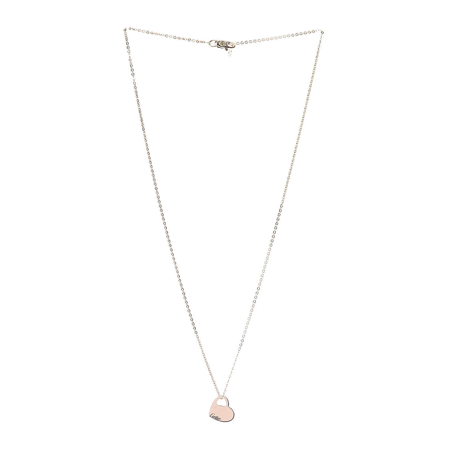 18K Yellow Pink Gold Heart Pendant Necklace