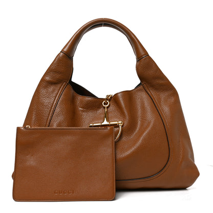 Gucci Grained Calfskin Softbit Maxi Shoulder Bag Brown 3 of 11