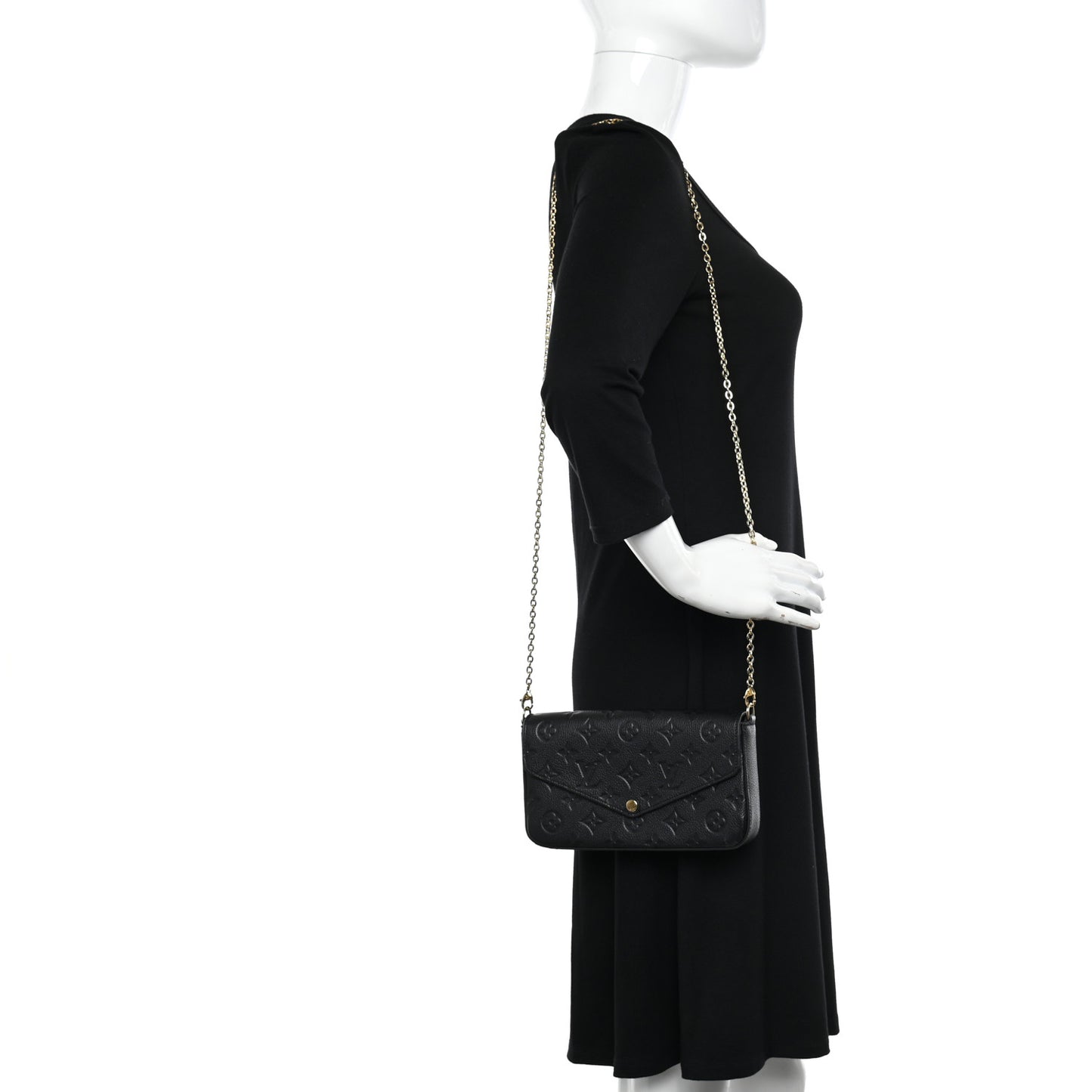 Empreinte Pochette Felicie Chain Wallet Black
