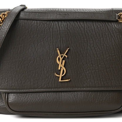 Saint Laurent Grained Lambskin Monogram Large Niki Chain Satchel Light Musk 8 of 10