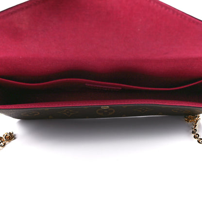 Louis Vuitton Monogram Pochette Felicie Chain Wallet Fuchsia 4 of 10