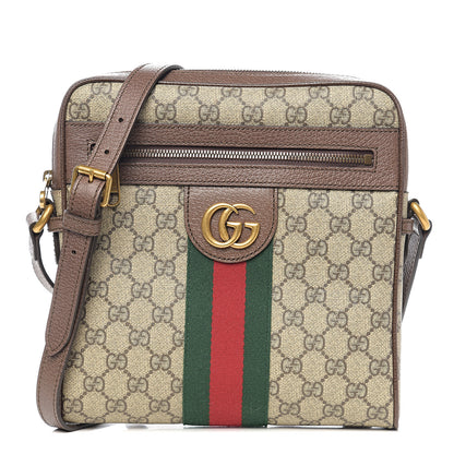 Gucci GG Supreme Monogram Web Small Ophidia Messenger Bag Brown 1 of 9