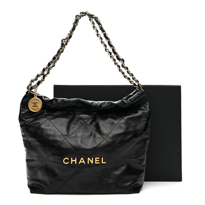 Chanel Shiny Calfskin Quilted Small Chanel 22 Black 11 of 11