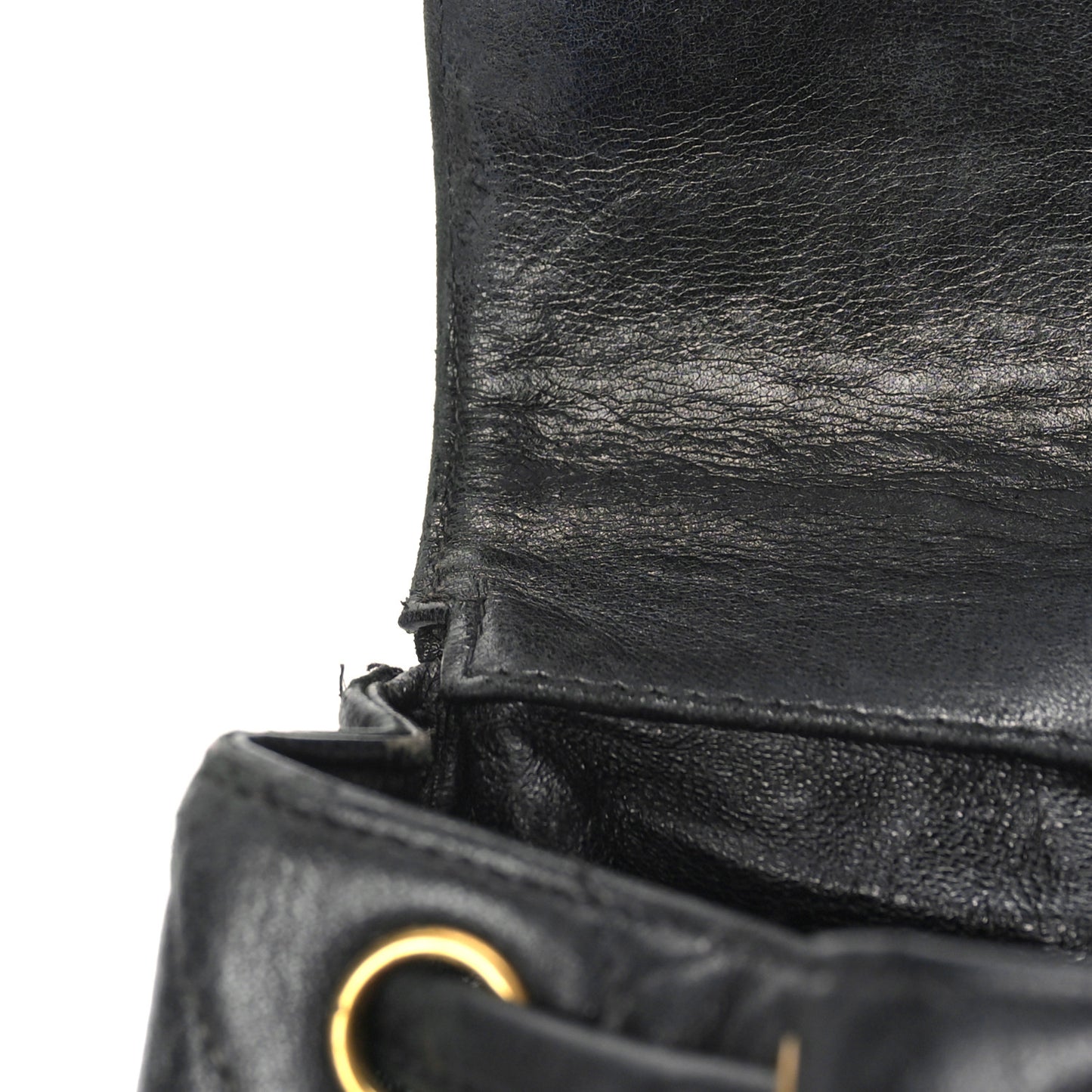 Lambskin Quilted Backpack Black