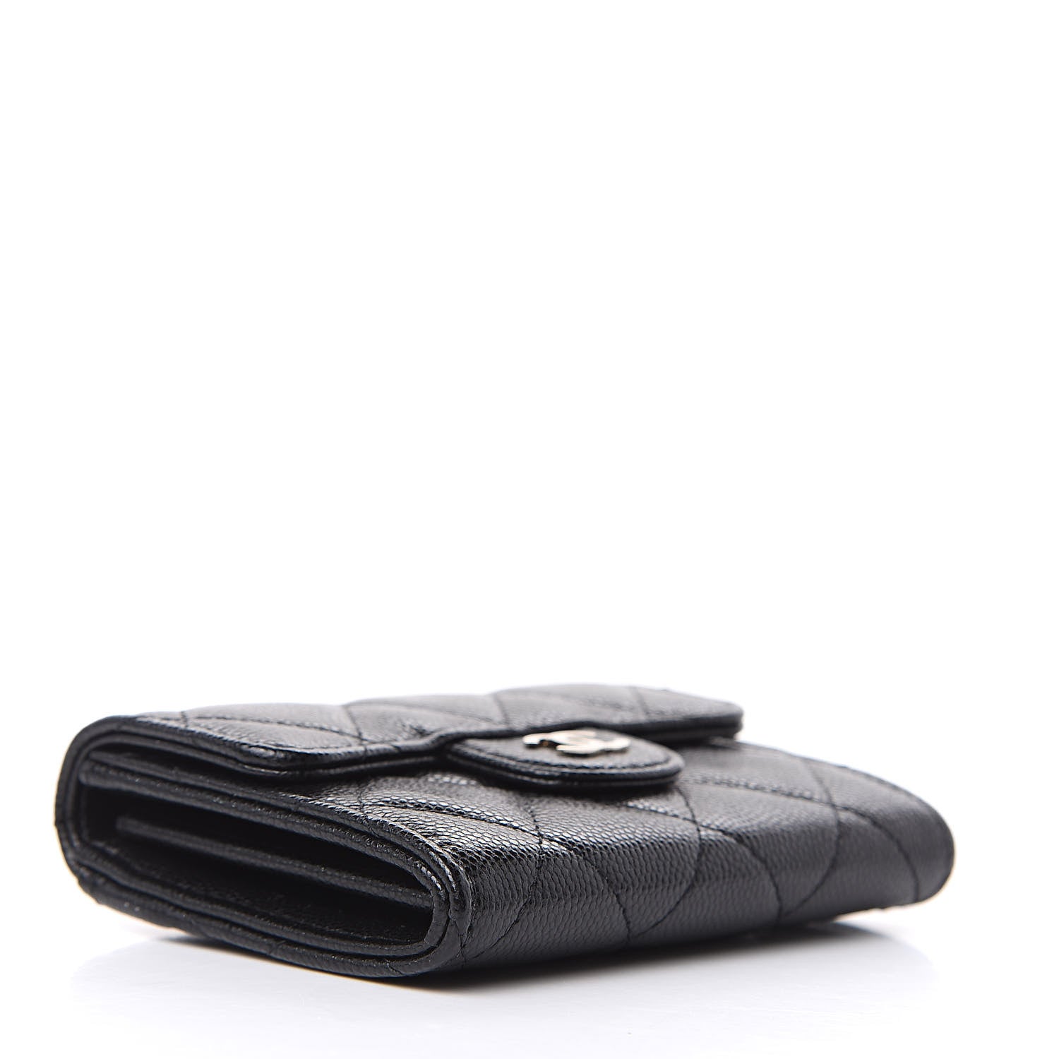 Chanel Caviar Quilted Flap Card Holder Wallet Black 4 of 9