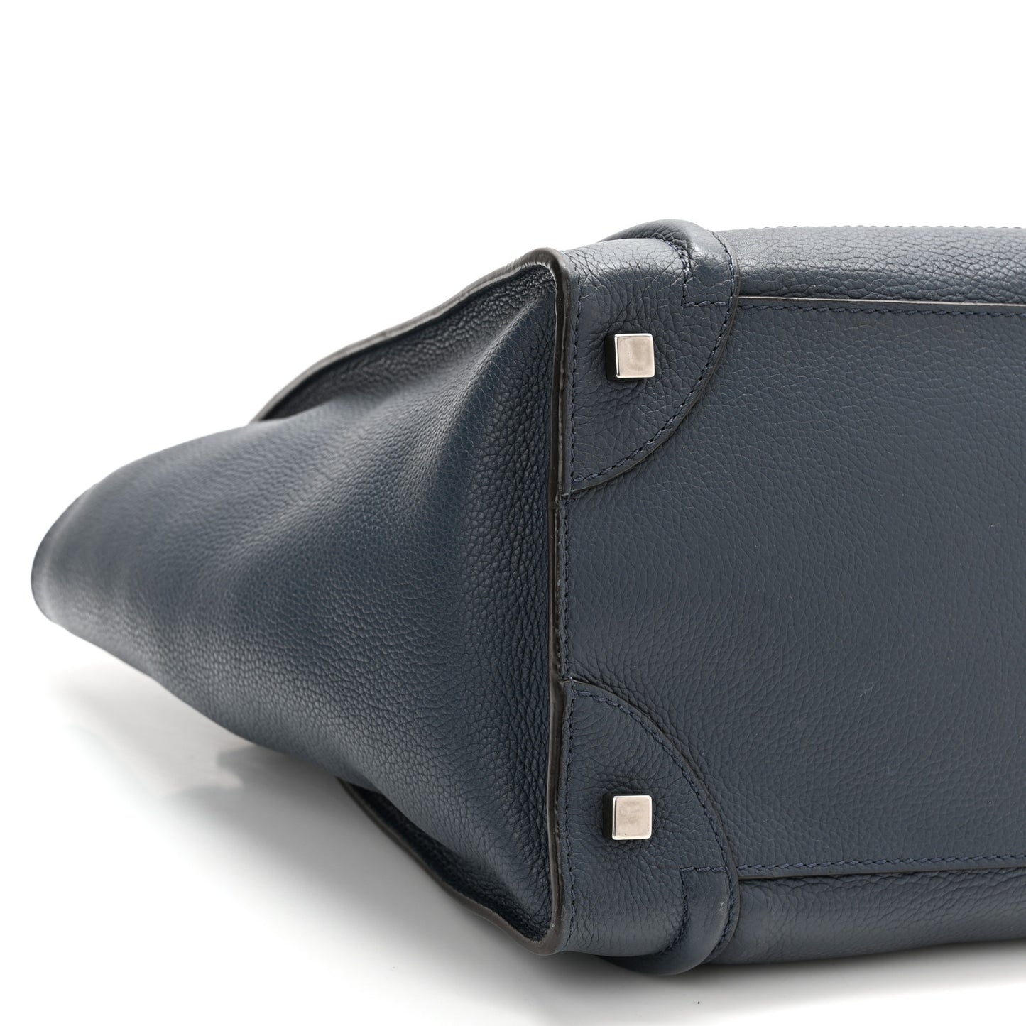 Drummed Calfskin Mini Luggage Slate
