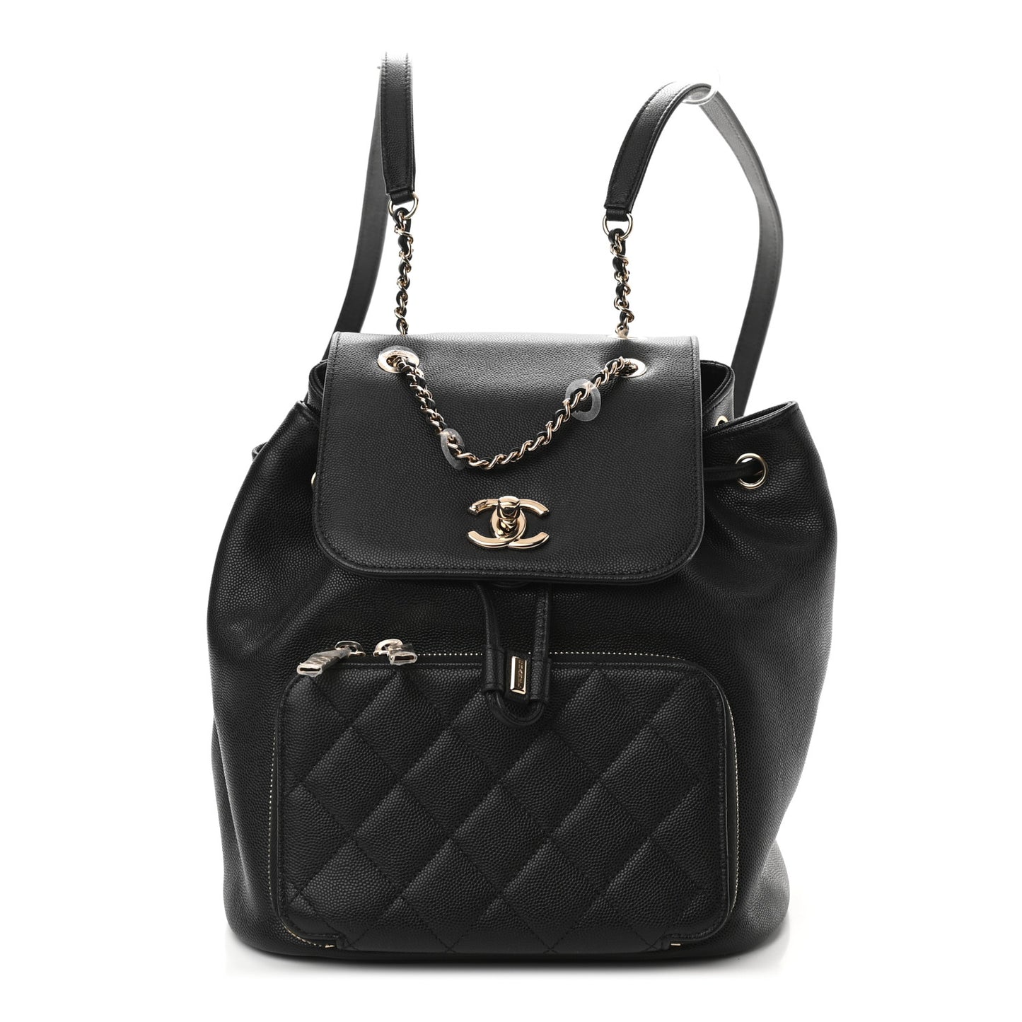 Caviar Quilted Business Affinity Backpack Black